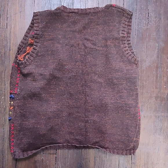 Vintage White Stag Woman Multicolor Embroidered Patterned Cardigan - Picture 7 of 7